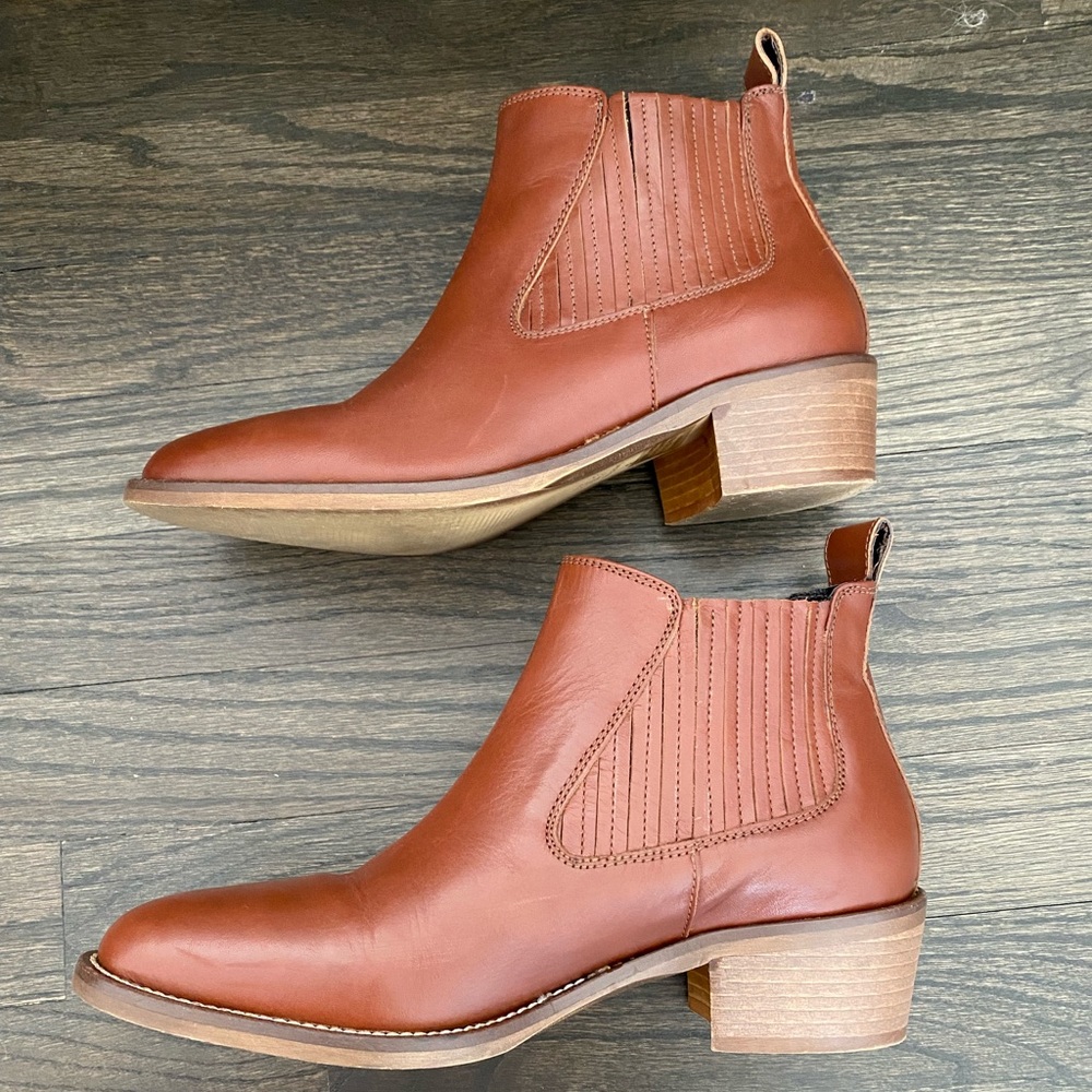 Coach Brown Leather Booties